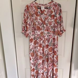 Knox Rose Elbow Sleeve Dress Blush Floral